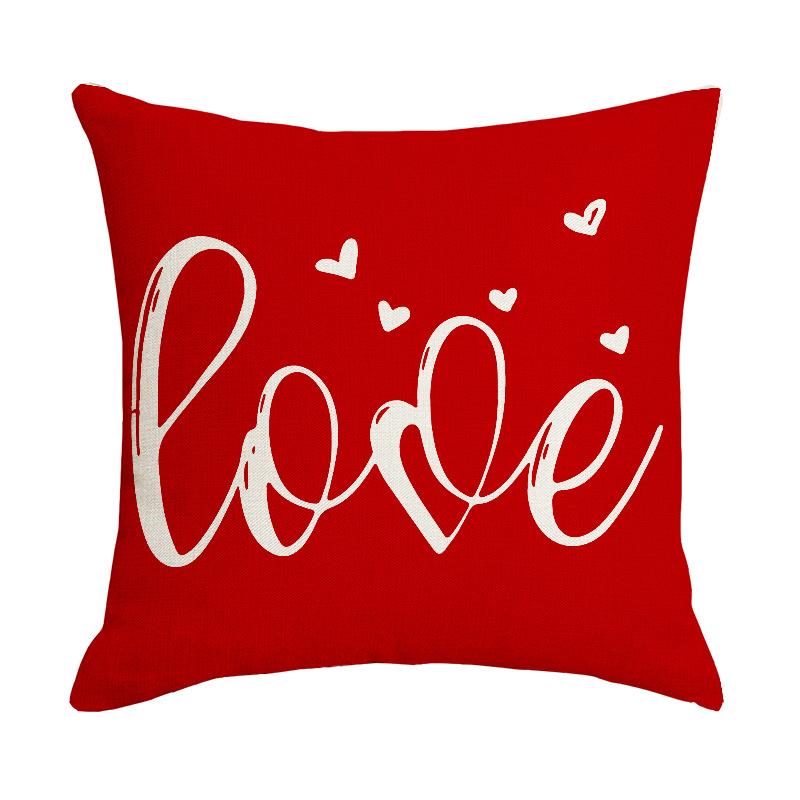 Pillow Valentine's Day Pillow Case Red Love Bedside Pillow Sofa Cushion
