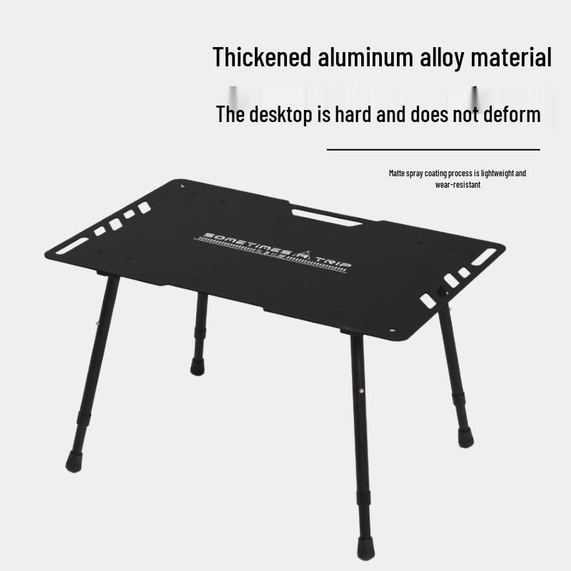 Portable Aluminum Tactical Table: Lightweight, Multifunctional, Height-Adjustable for Camping and Picnics