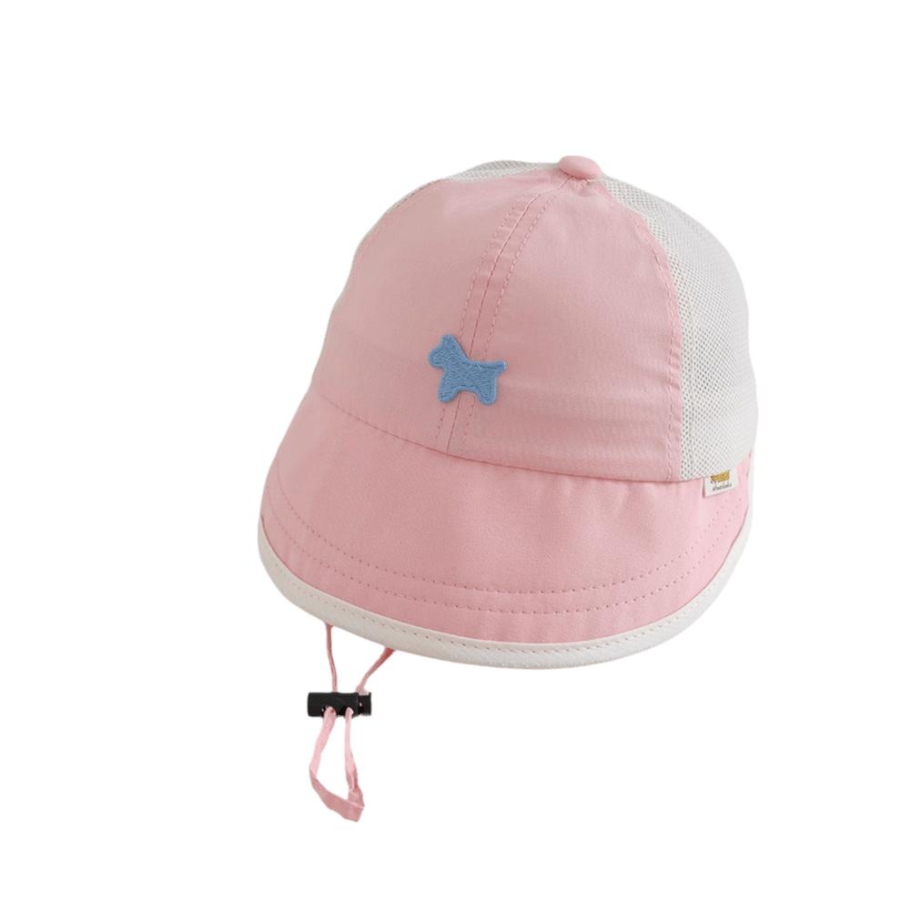 Quick Dry Kids Sun Hat Hollow Mesh Snapback Cap New Baseball Hat  1-3 Years Kids розовый