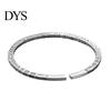 Men Bracelet Opening Adjustable Silver Color Twist Boho Wrist Decoration Easy to Wear Fish Letter Curved Sleeve Jewelry