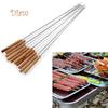 Hara 10 Pcs BBQ Barbecue Roasting Needle Roasting Tools Brochette Tong Kebabe Skewers