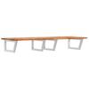 Vidaxl Wall Shelf Under Sink, Steel and Solid Acacia Wood