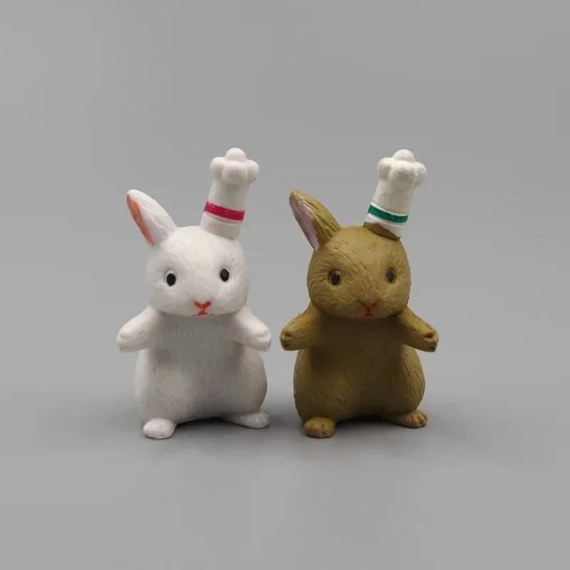 12Pcs Mini Funny Rabbit Desktop Ornament Animal Statue Mini Rabbit Decorative Crafts Garden Decorations Mini Horticultural Craft