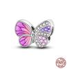 Charms Plata De Ley 925 copper Original Devil's Eye Perfume Bottle Bow Silicone Spacer Beads Women Bracelet DIY Zircon Pendants