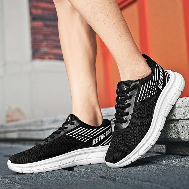Nye utendørs slitesterke løpesko for menn, ultralette, enkel stil pustende joggesko størrelse 39-46