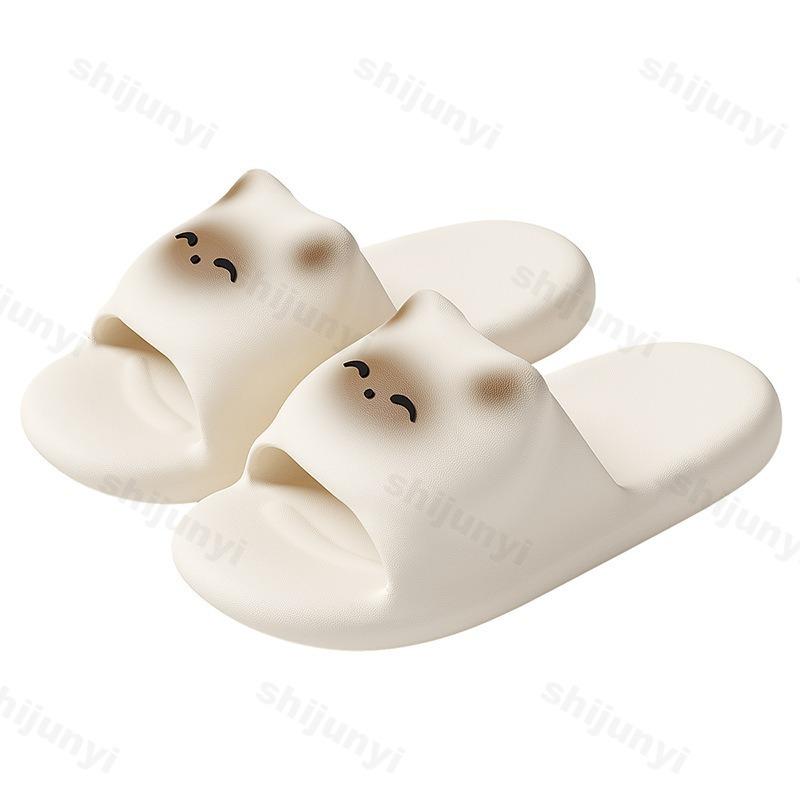 Fashion Cartoon Slippers Woman Thick-soled Sandals 2025 Cat Summer Fashion Soft Bottom Fun Beach Men Slippers Women's Sandals EVA Slides