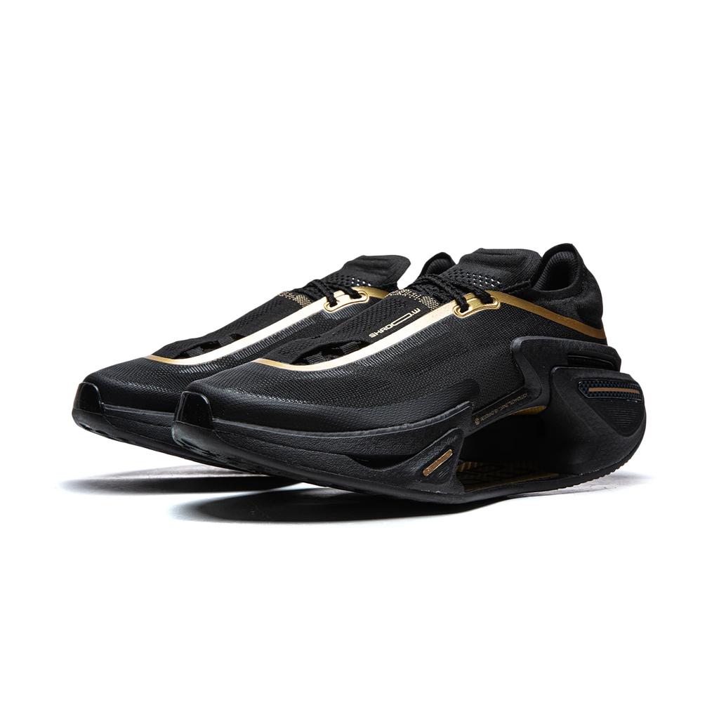 Li Ning Shadow 3.0 Cushioning Rebound Low Top Running Shoes Unisex Black Gold ARRV001-33