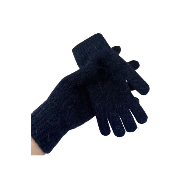 Rabbit Fur Winter Cycling Gloves