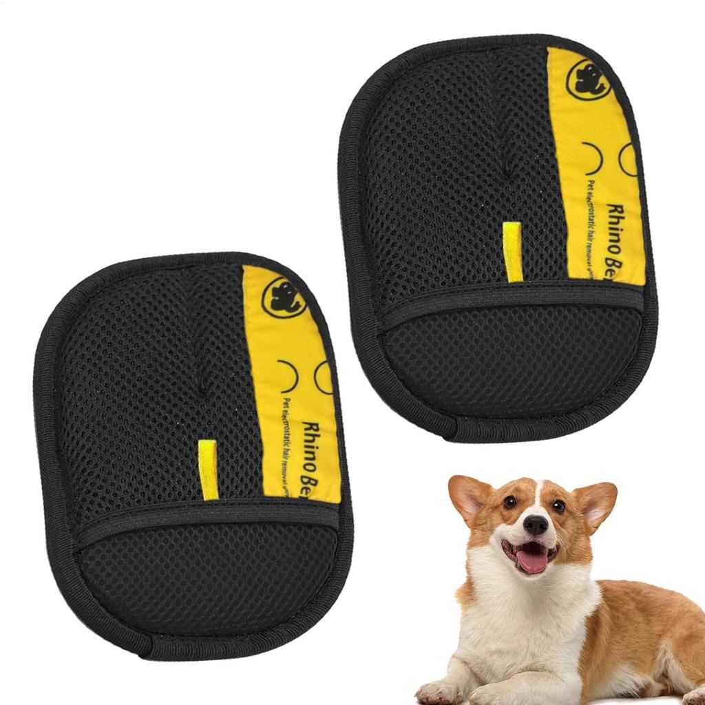 Cat Hair Remover Glove Double Sided Cat Grooming Glove Reusable Grooming Brush Dog Cleaning Supplies Shedding Mitt for Clothing
