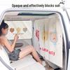 Car Partition Curtain: Front & Rear Blackout Sun Shade for Baby, Heat Insulation, Privacy, Anti-Peep, Cartoon Design