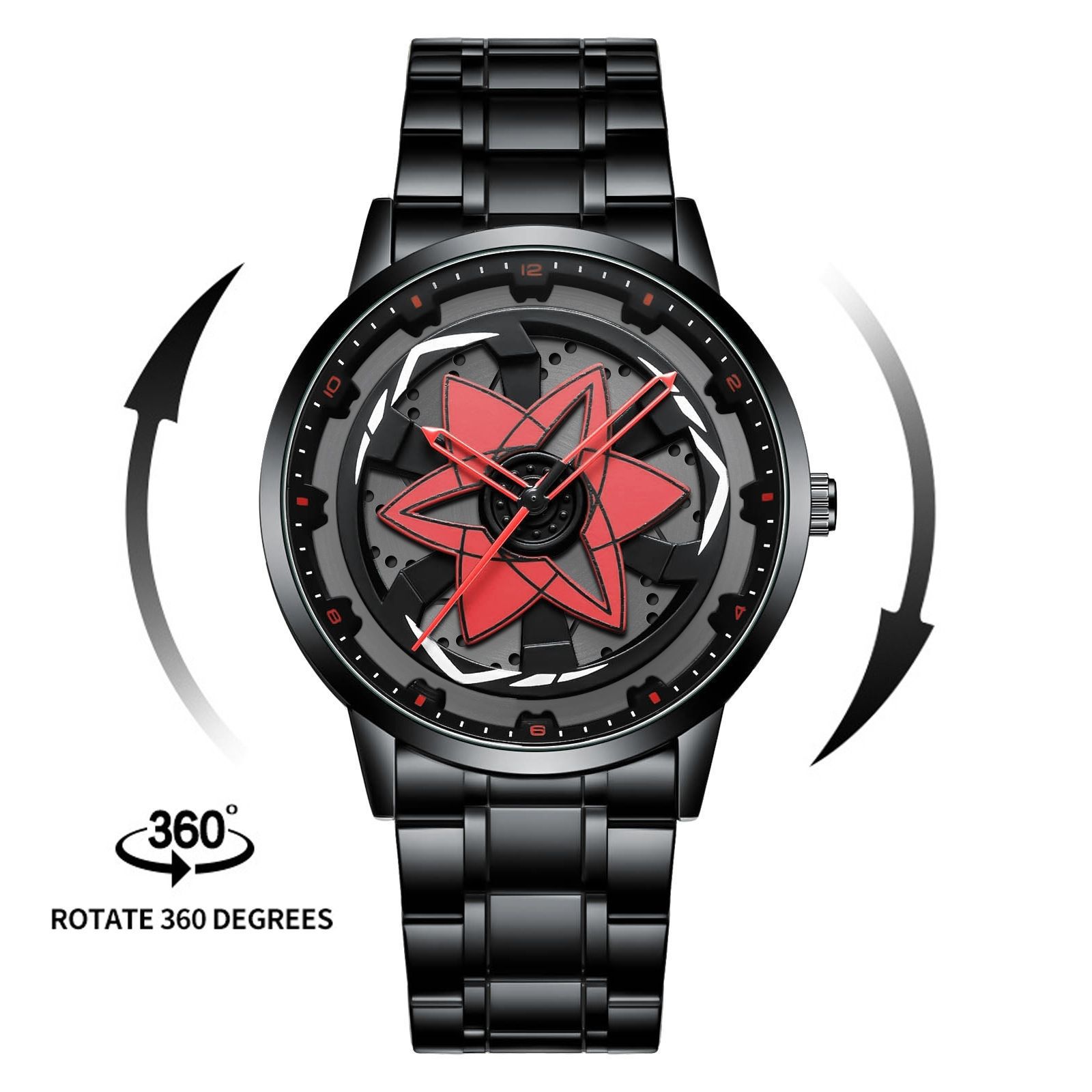 Write wheel eye hub rotating watch animation modified three-dimensional quartz watch fashionable waterproof