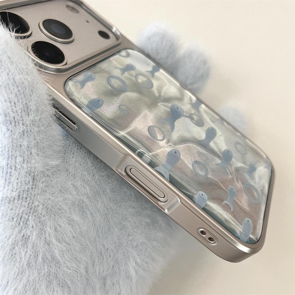 Electroplated Bubble Fish iPhone 14/13 ProMax Full-Coverage Drop-Proof Case