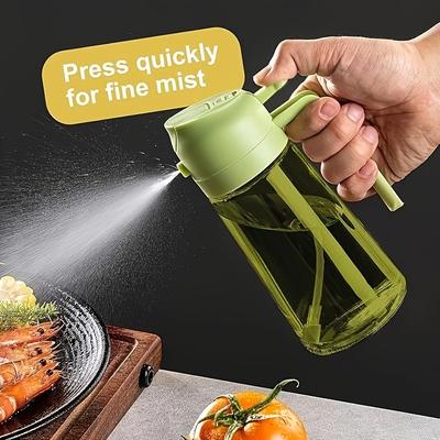 Glass Oil Spray Bottle with Pour Spray Function 470ml Kitchen Oil Mister