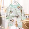 New Spring/Summer Cotton Baby Pajama Set - A-Grade Thin Cartoon Design for Boys & Girls (0-2 Years)