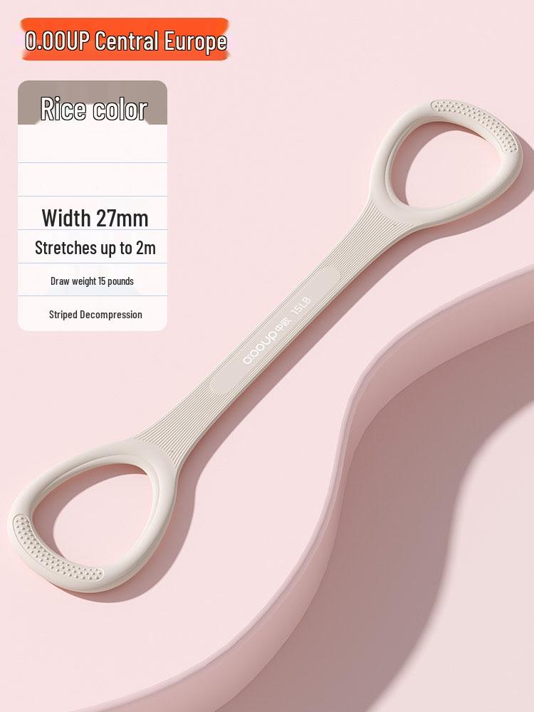 8-Shape Silicone Yoga Back Stretching Band for Women - Elastic Fitness Exerciser for Home Use