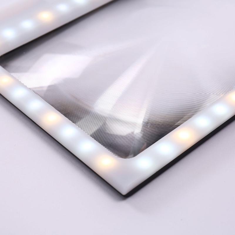 Handheld Magnifier with Bright LED Light Large Viewing Area Reading Aid with Light for Macular Degeneration Support