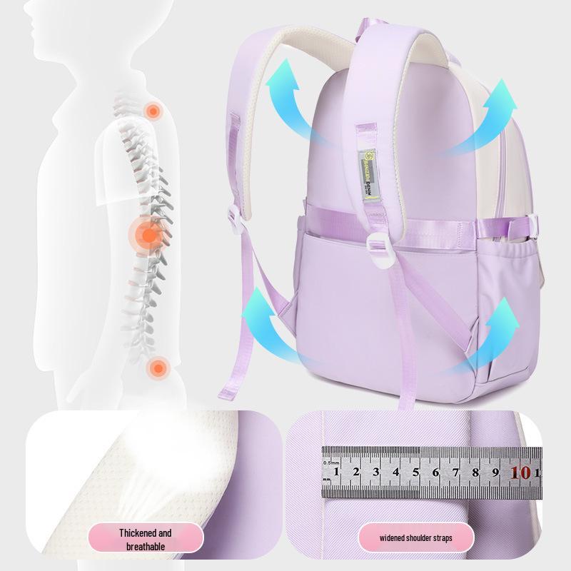 Korean Style Waterproof Backpack: Lightweight, Decompression, Multi-compartment, Large Capacity for Primary To High School Students