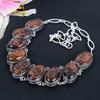 Mahogany Obsidian Gemstone 925 Sterling Silver Jewelry Necklace 18" KG-1632