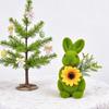 Bunny Ornament Easter Decoration with Artificial Moss Resin Core Waterproof UV-Resistant Outdoor Spring Centerpiece Decor