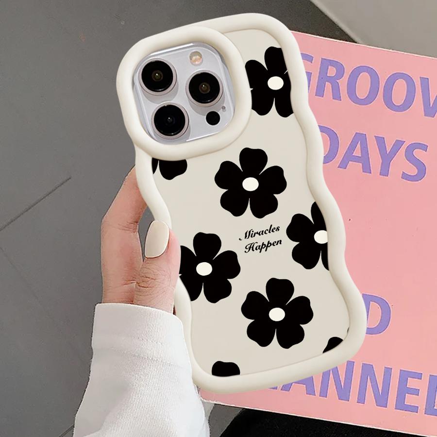 Case for iPhone 12 14 13 11 16 Pro Max 15 Plus 17 Air XR 8 Soft Phone Cover Plant Flower