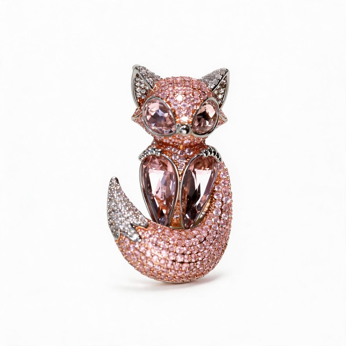Bo Xin Yun Luxury Pink Fox Brooch: Cute, Stylish Accessory  Unique Gift