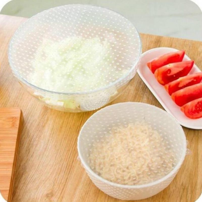 Lids Food Wrap Clear Reusable Silicone Wraps Seal Cover Stretch Fresh Keeping Kitchen Tools