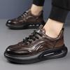 2025 New Men's Shoes Autumn Trendy Shoes Platform Heightening Dad Shoes Fashionable Versatile Leather Air Cushion Sports and Leisure Shoes