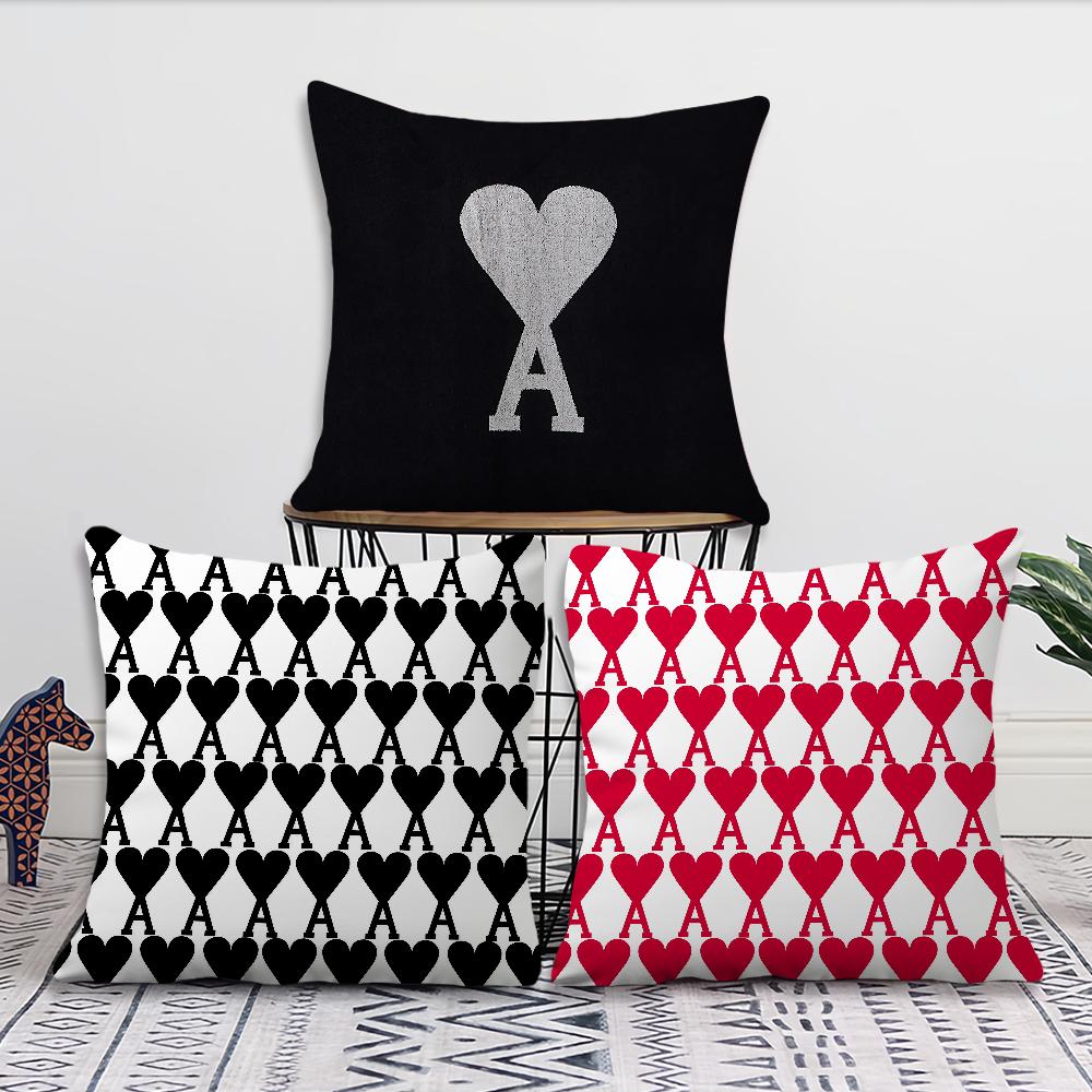 Luxury Brand A-Ami Logo Love cushion cover Pillow Sofa Printing Decoration Room Home Office Coffee Shop Car Nordic Simplicity
