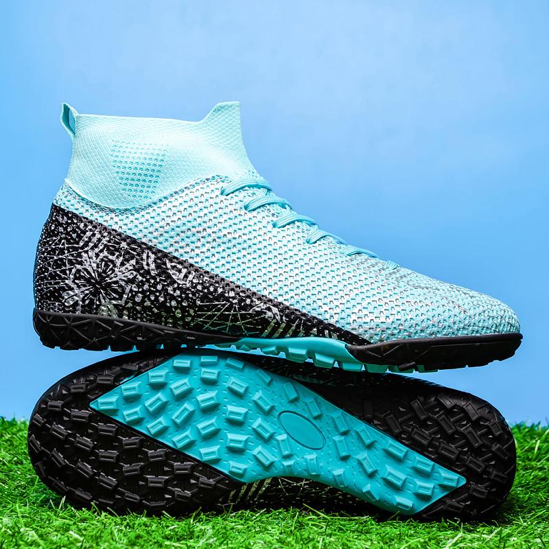 Nowe, gorąco sprzedające się, unisex buty piłkarskie: Długie kolce/kolce do trawy, Oddychające, Antypoślizgowe i Lekkie