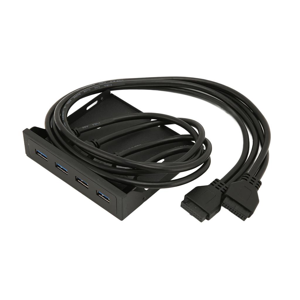 USB Front Panel 4 Ports USB 3.0 Dual 19 Pin Stable Transmission Support Hot Plug 3.5 Inch Front Panel for Computer Case