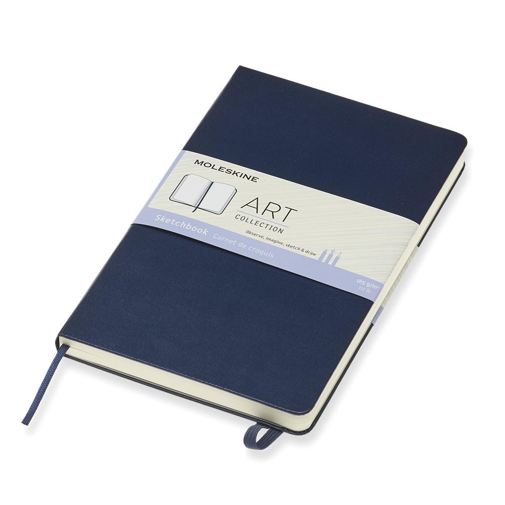 Moleskine ART PLUS Sketchbook, Large, Sapphire Blue, ARTQP063B20