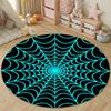 Playful Round Cat Multicolor Accent Rug, Non-Slip Floor Mat for Bedroom