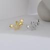 Gu Mao Ning Exquisite Starry Sky Zirconia Ear Cuff: High-End Hollow Star Design, No Piercing Needed.