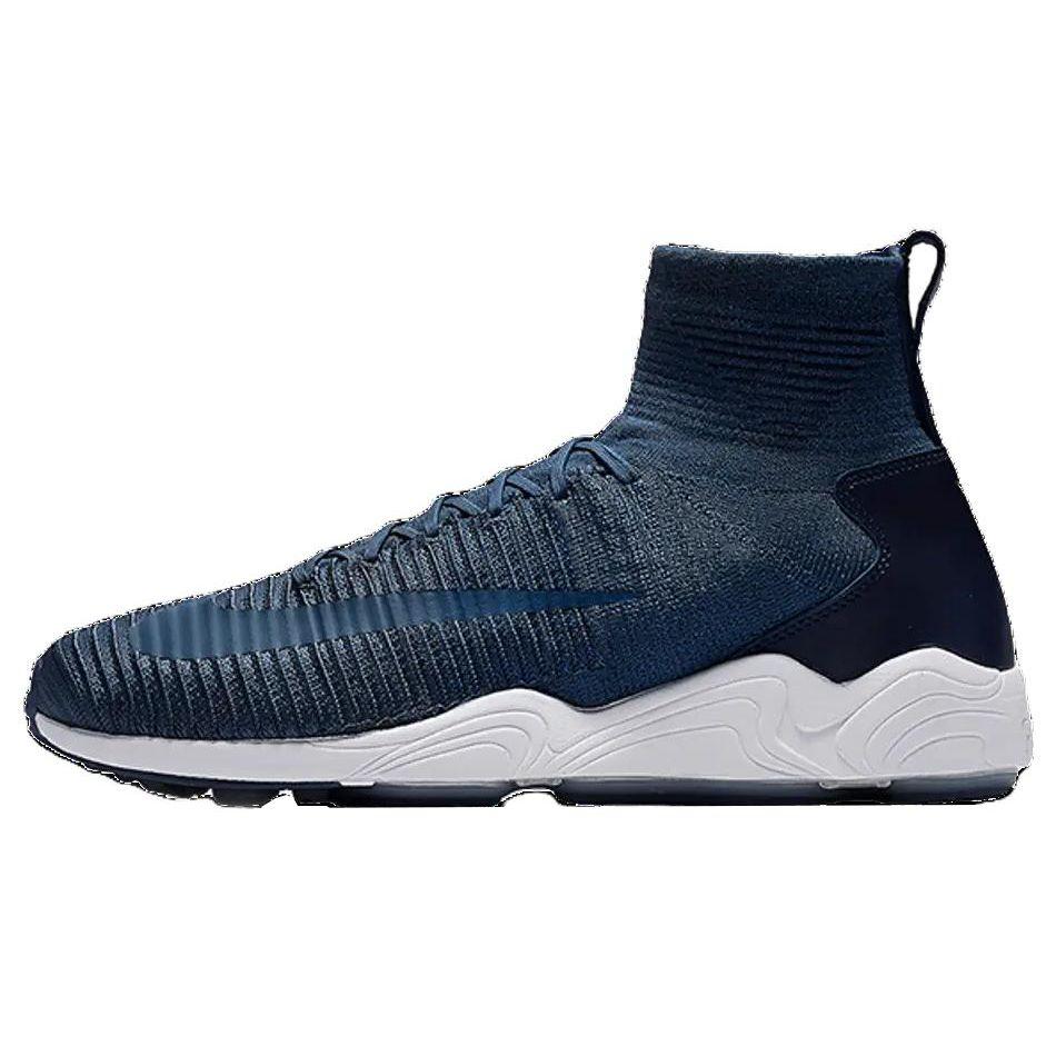 Nike Zoom Mercurial Flyknit Ткань Спортивные Удобные Нескользящие Износостойкие Высокие Повседневная обувь Кроссовки унисекс Синие 844626-400 46