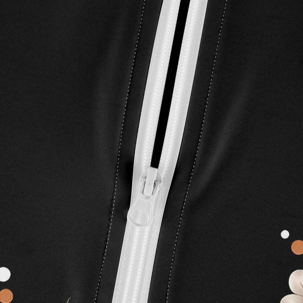 Women Long Sleeve Pattern Pocket Working Stand-up Collar Single-breasted Protective Overalls Cardigan Jacket Top