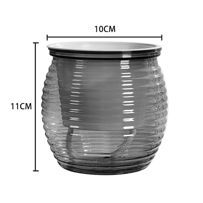 Self-Watering Planter Pot with Transparent Spiral Design for Orchids & Pothos Lazy Desktop Hydroponic Flowerpot