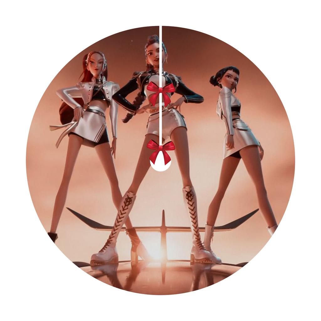 Christmas Tree Skirt Decoration For Home Xmas Tree Decorations Skirt Ornament Festive Holiday Party Decorations Indoor Outdoor 90cm