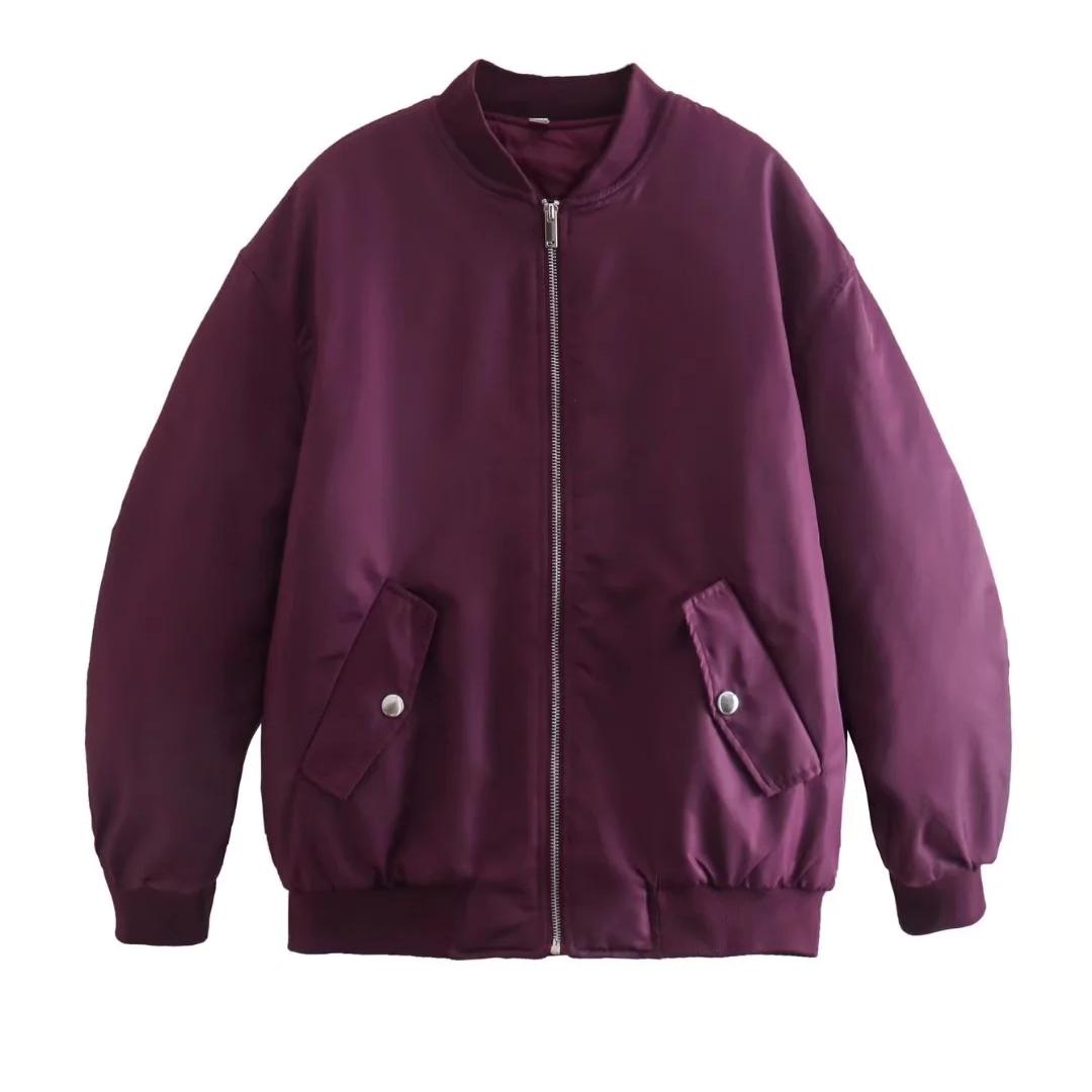 

Женские куртки-бомберы, зеленые пуховики, женская куртка-парка, зимние пальто большого размера, женская парка с подкладкой Bf, шикарная уличная одежда M фиолетовый