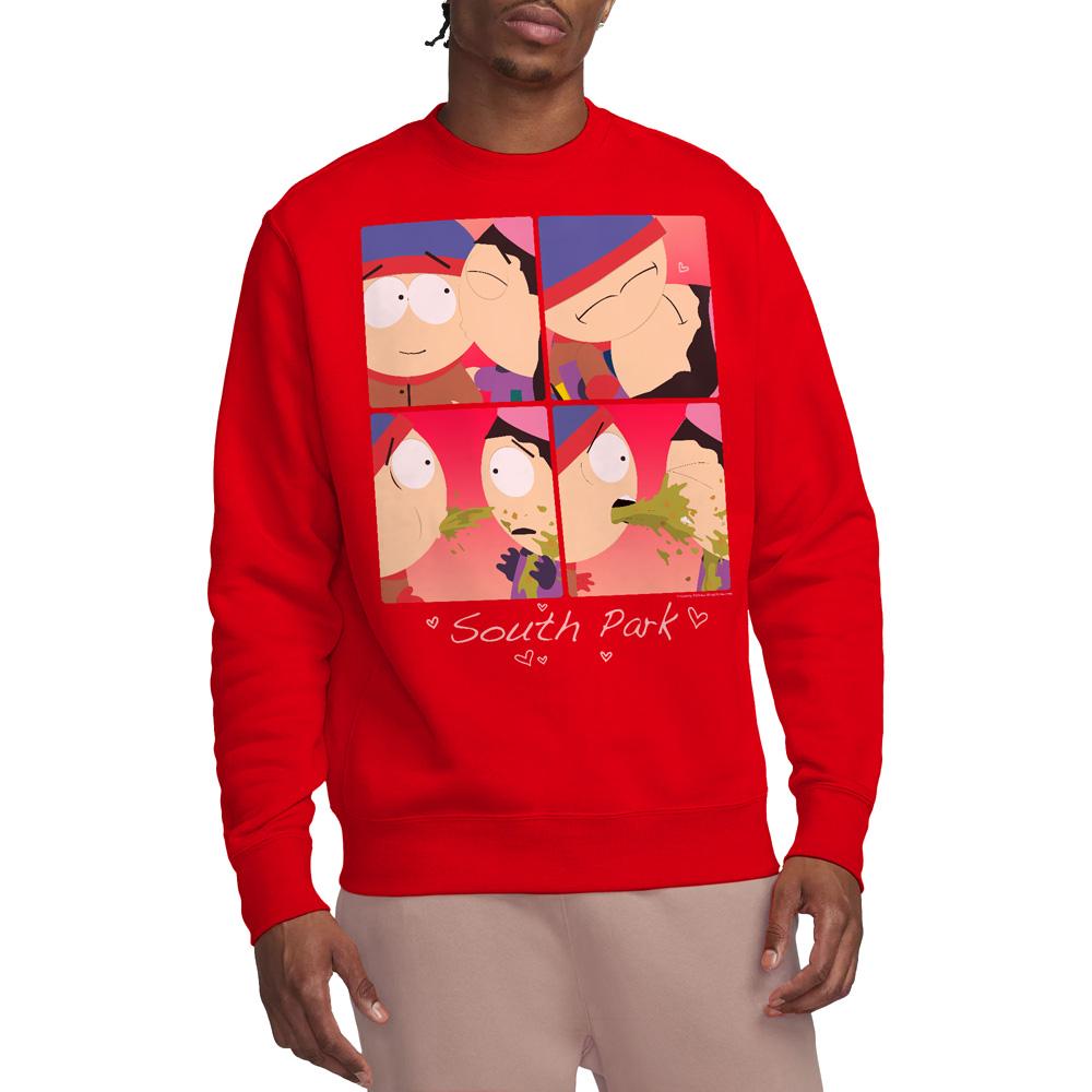 South Park Unisex Adult Kyle & Wendy Squares Valentine`s Day Sweatshirt