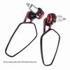 Universal Motorcycle Motorbike Aluminum Alloy 7 8  22mm Bar End Side Rearview Mirrors