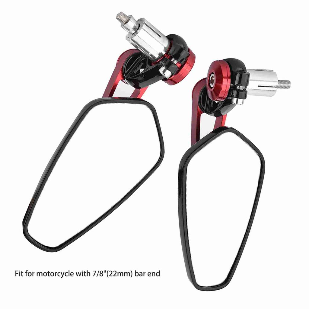 Universal Motorcycle Motorbike Aluminum Alloy 7 8 22mm Bar End Side Rearview Mirrors