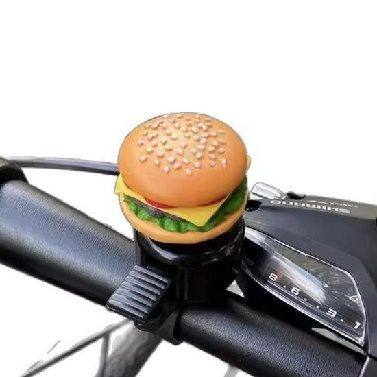 Newcomer Exclusive: Loud Cartoon Hamburger Bicycle Bell for Kids' Mountain Bikes