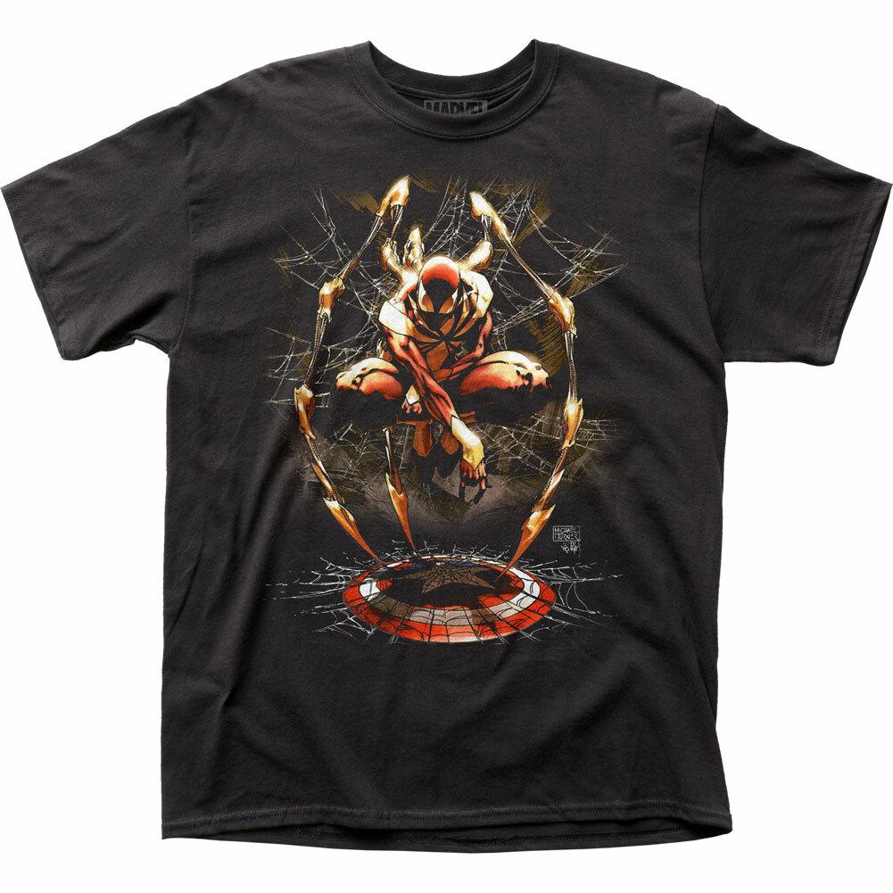 Spider-Man Iron Spider T Shirt Mens Licensed Marvel Superhero Avengers Tee Black S