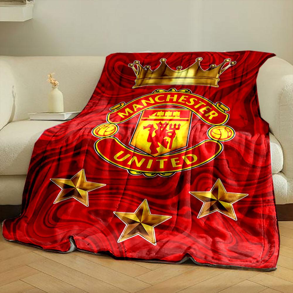 The pattern features swirling red waves with a golden emblem overlay. for all seasons blanket lunch break throw gift