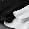 Spring Men's Two-piece Suit Striped Pleated Men Blazer Pants Set Pleated Drawstring Loose Lapel Pockets Thin Formal Business Men Set