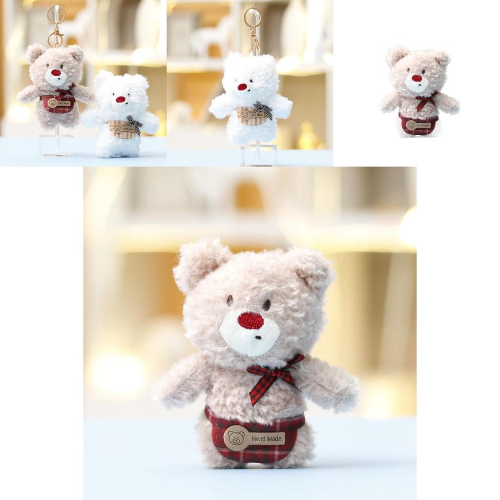 Plush Teddy Bear Keychain Cute Doll Gift For Girls And Bag Decor