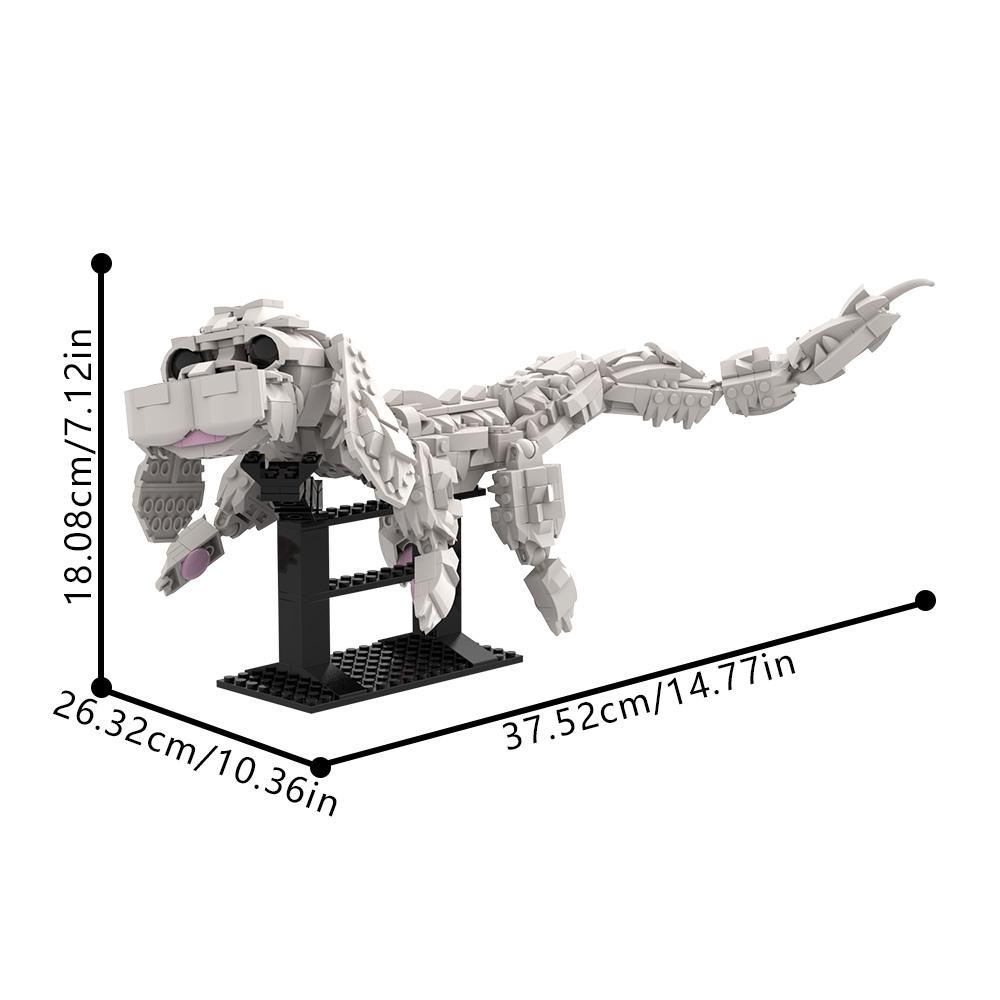 MOC Süßer Weißer Drache Falkor Baustein Modell Science-Fiction-Film Falkor Drache Tier Kreative Steine Montage Spielzeug Geschenke