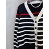 C S In The Room Women Color bloCked Stripe V neCk Ribbed Cardigan 2Color C