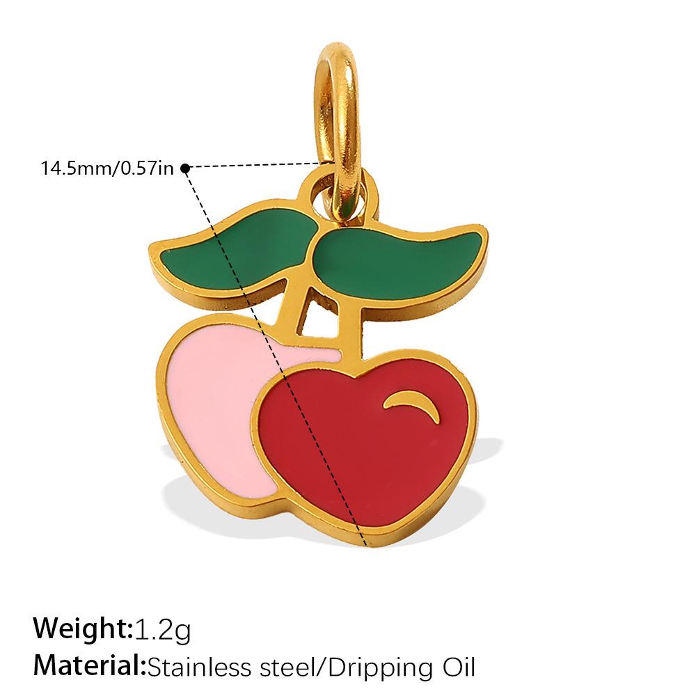 Fresh And Sweet Pendant Red Dripping Fruit Cherry Diy Jewelry Pendant Accessories