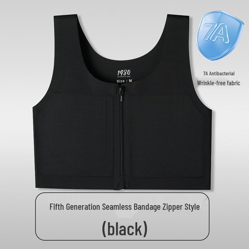 Seamless Chest Binder for Large Bust - Super Thin Style Sports Cool T-shirt S
